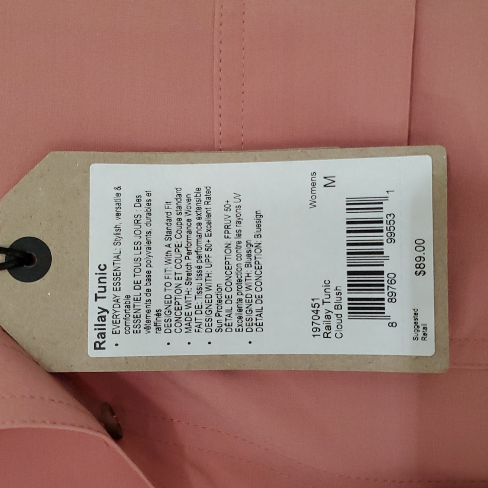 NWT Prana Railay Tunic Cloud Blush Womens Sz M - Picture 3 of 6